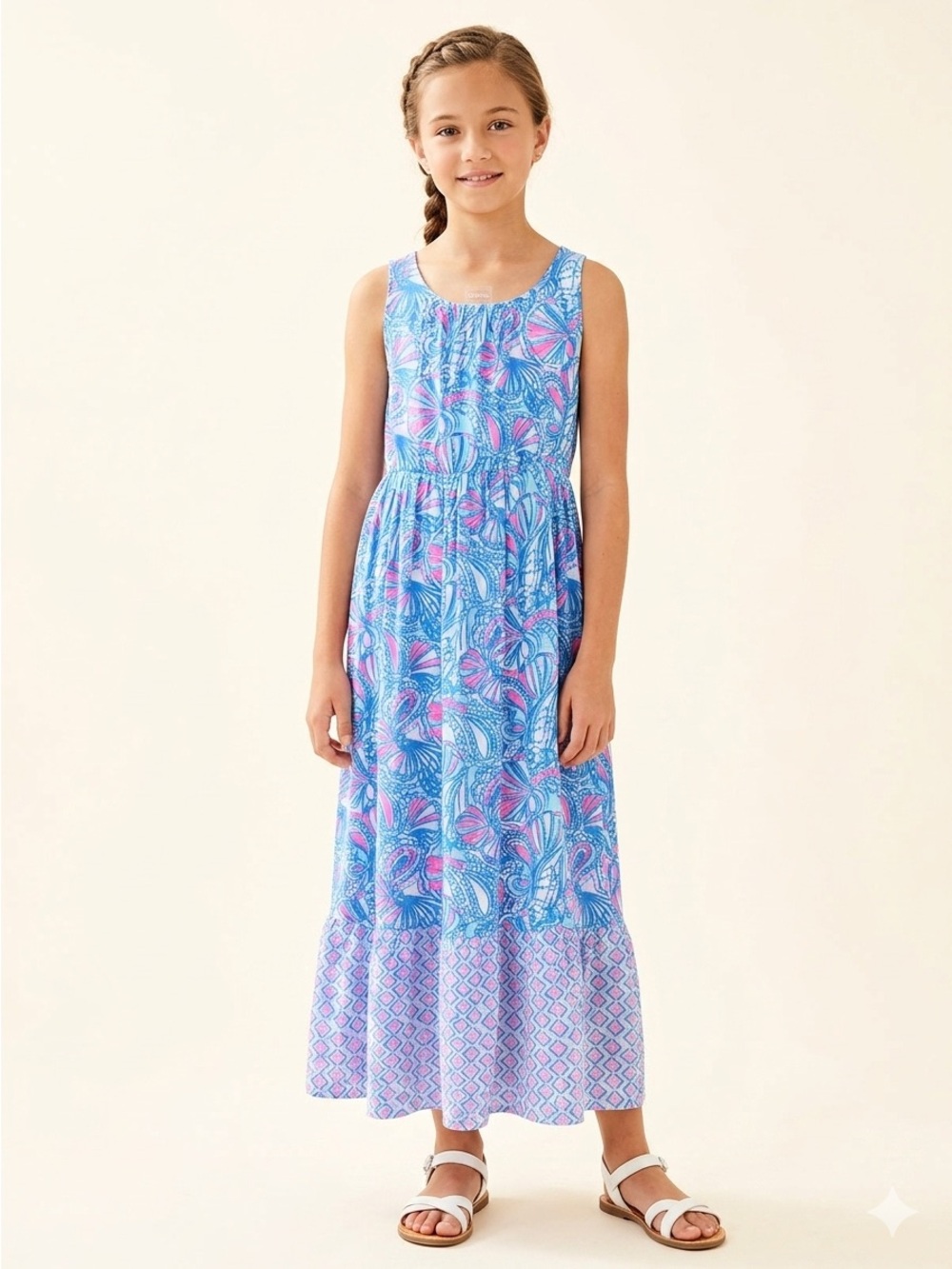 Lilly Pulitzer Target My Fans Maxi Dress Girls L 10/12 20th Anniversary